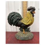 Cast iron rooster door stop