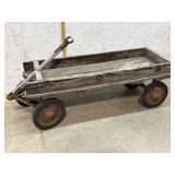 Early Wooden Wagon w/ Spoke Wheels 48/18/16