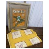 Oh, You Kid! Framed sheet music, childï¿½s quilt *a