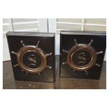 Vintage heavy ship wheel monogram style letter S