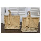 1930s SyrocoWood sailboat Bookends