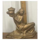 HEAVY steel art nouveau style sculpture