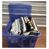 Linens, placemats, brand new canvas tote, pot