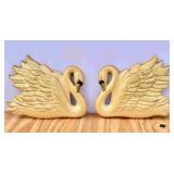 1968 Ceramic Swan Wall Plaques