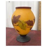 Teleflora Cameo Art Glass High Relief Oak Leaves