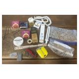 Pocket knife, flashlight, typewriter ribbon,