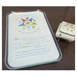 Order of the Eastern Star glass tray & trinket