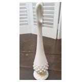 Fenton Hobnail milk glass swung bud vase