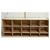 Wooden Cubby Storage Unit w/ hooks  50/14-19
