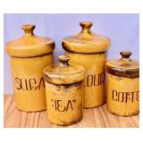 MCM Ceramic Mushroom Lid Canister Set (a few