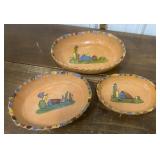 Mexican pottery - 3pc *a few small chips