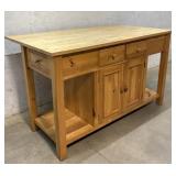 2 Door 4 Drawer Pine Kitchen Island 60/36/36