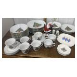 Christmas dishes- Plates, bowls, cups, saucers