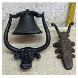 Cast Iron Boot Jack & Cow Bell