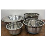 5 nice stainless steel Mixing bowls
