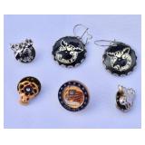 Vintage Moose Club Service Pins & Earrings