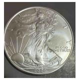 2000 American silver Eagle US mint walking