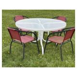 5 Piece Patio Set (glass) 49/28