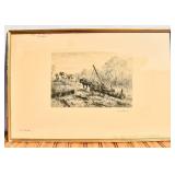 Antique Marcel Jacque Etching