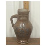 Salt glazed stoneware pitcher