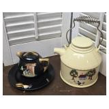 2 Teapots - 1 With Under Tray