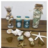Seashells and beach accessories