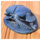 Blue Egyptian Scarab Paperweight-Figure