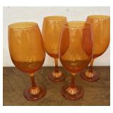 Huge Beautiful Tiffin Madeira Goblets. Set/4