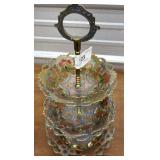 Enameled Brass 3 Tiered Tray