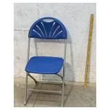 Fan Back Folding Chair (blue)