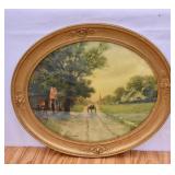 Antique Oval Frame (unknown print)