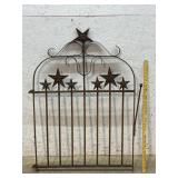 Early Wrought Iron Gate w/ Stars 34/44