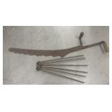 Hay knife, & towel hanger