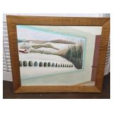 Gorgeous solid tiger Maple frame - winter scene