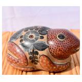 Vintage Amado Galvan Tonala Pottery Frog Statue