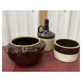 Crock, jug and bean pot