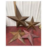 4 Large Barn Stars