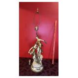 Moreau Art Nouveau Figural Lamp