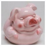 Vintage Pink Ceramic Pig Piggy Bank No Chips,
