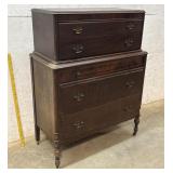 Chest on Chest 5 Drawer Dresser 40/19/51
