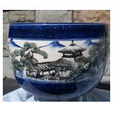 Vintage Chinese Porcelain Jardiniere, koi Fish