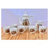 Antique German Porcelain Childs Tea Set Pieces.