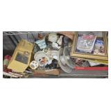 Bottom row rack 5 - frame, books, glassware, etc