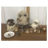 Collection of owls, owl plate