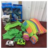 Pop football figure, balance toys and glow car