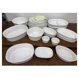 Corningware French White stoneware & lids