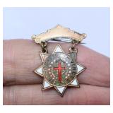 Antique Enamel Knights Templar Pin