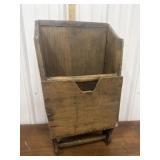 Antique wooden grain scoop