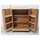 2 Door Rolling book / CD Cabinet 23/16/22