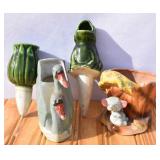 Box of Mixed Small Pottery Planters including